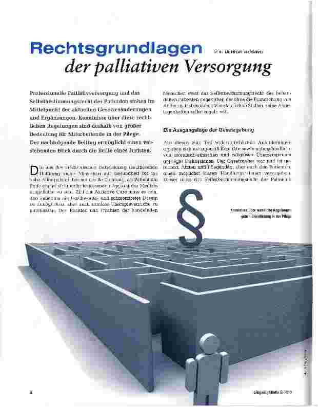Vorschauseite 1: Rechtsgrundlagen der palliativen Versorgung