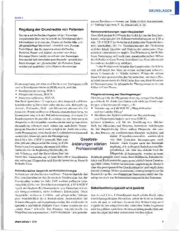 Vorschauseite 4: Rechtsgrundlagen der palliativen Versorgung