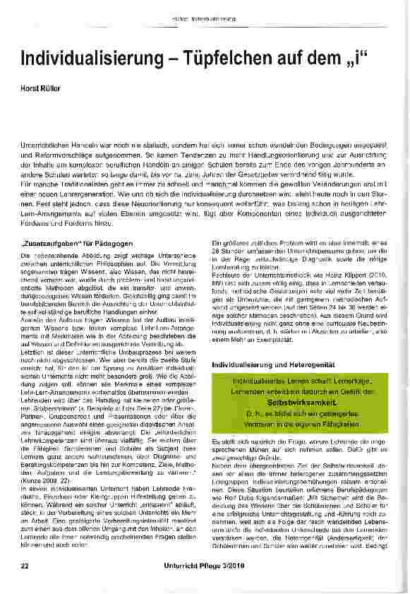 Vorschauseite 1: Individualisierung - Tüpfelchen auf dem „i