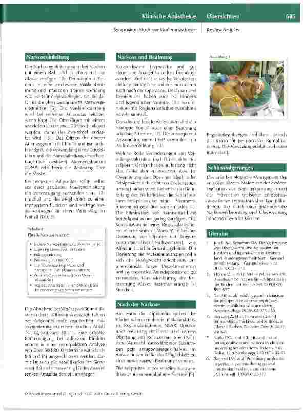 Vorschauseite 2: Perioperative Versorgung des adipösen Kindes