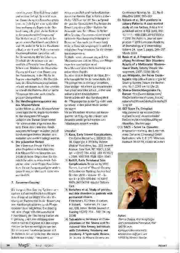 Vorschauseite 3: Methoden zur standardisierten Bewertung von parastomalen Hautkomplikationen