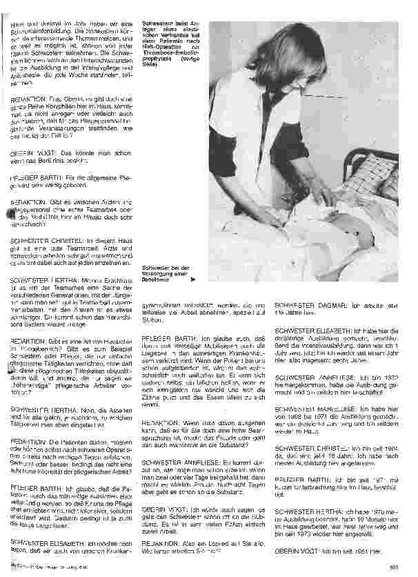 Vorschauseite 4: Die Chirurgische Universitäts-Klinik Erlangen Die Arbeit : anstrengend, aber interessant