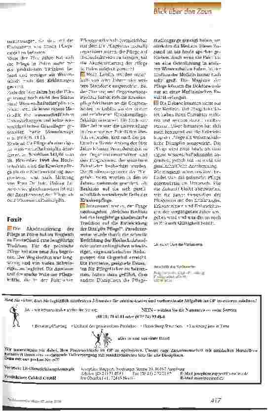 Vorschauseite 5: Akademische Tradition der Krankenpflege in Polen
