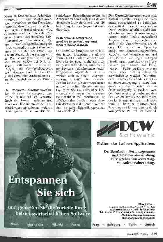 Vorschauseite 2: Integrierte Leistungsketten und Patienten-Empowerment Neue Konzepte für mehr Patientenorientierung im Krankenhaus