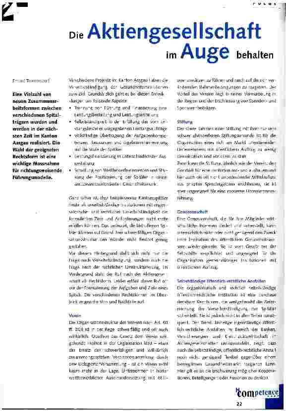 Vorschauseite 1: Die Aktiengesellschaft im Auge behalten
