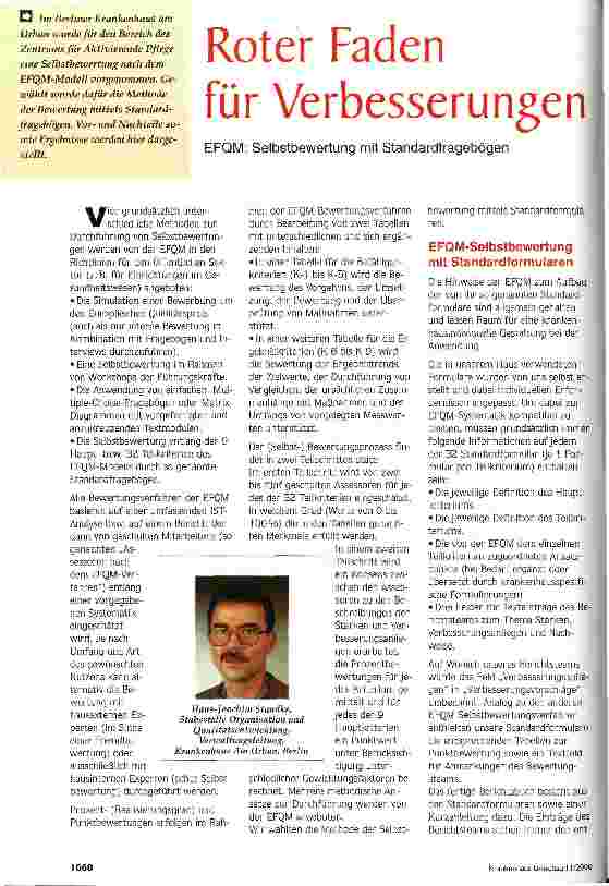Vorschauseite 1: Roter Faden für Verbesserungen EGQM: Selbstbewertung mit Standardfragebögen