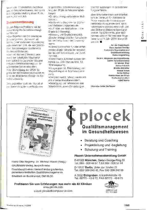 Vorschauseite 6: Roter Faden für Verbesserungen EGQM: Selbstbewertung mit Standardfragebögen