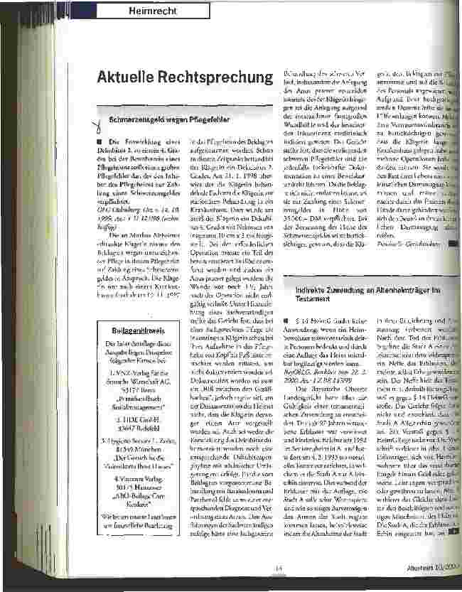 Vorschauseite 1: Aktuelle Rechtsprechung