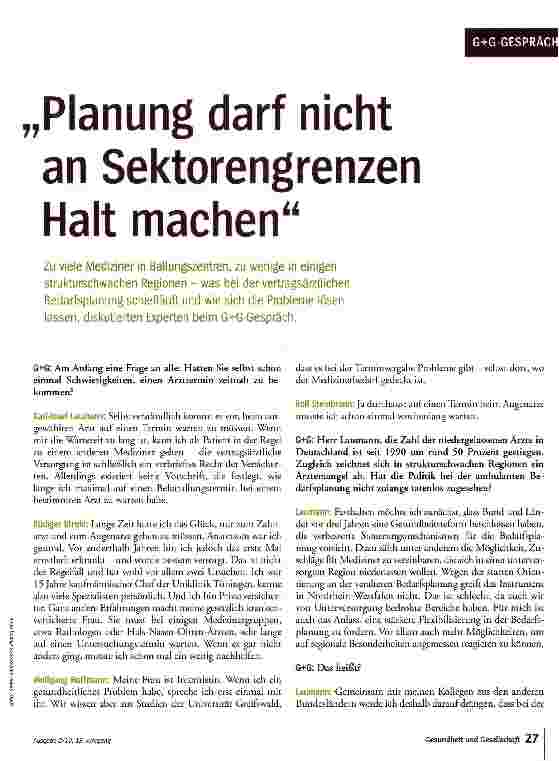 Vorschauseite 2: Planung darf nicht an Sektorengrenzen Halt machen