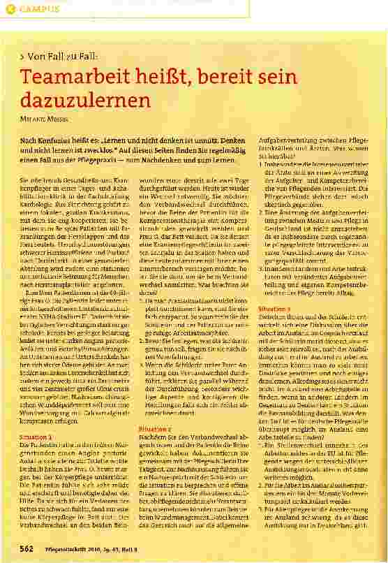 Vorschauseite 1: Teamarbeit heißt, bereit sein dazuzulernen