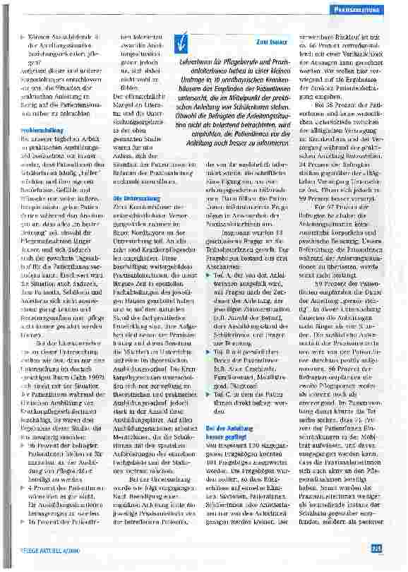 Vorschauseite 2: Praxisanleitung - eine Zumutung für Patienten?