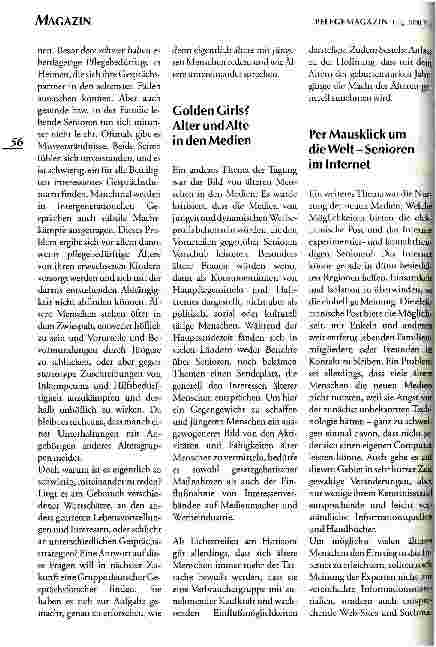 Vorschauseite 2: 4th International Conference on Communication, Health and Ageing Ein Tagungsbericht