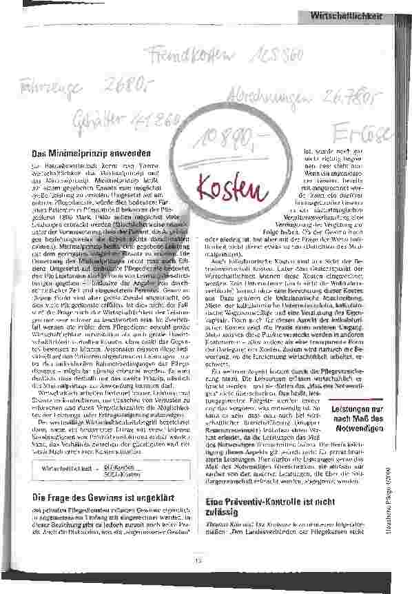 Vorschauseite 2: Check up! Wirtschaftlichkeitsprüfung in ambulanten Pflegediensten - Teil 1