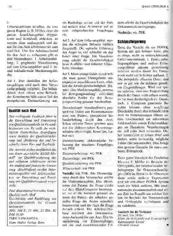 Vorschauseite 4: Von der Integration der Qualitätserfassung in den klinischen Alltag