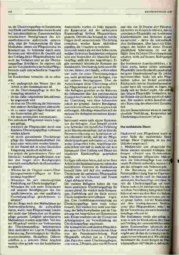 Vorschauseite 2: Ist-Analyse der Überleitungspflege Erfahrungen im Krankenhaus H.