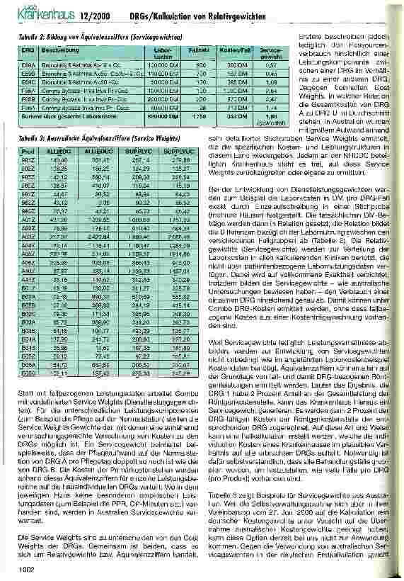 Vorschauseite 3: Kalkulation von DRG-Relativgewichten