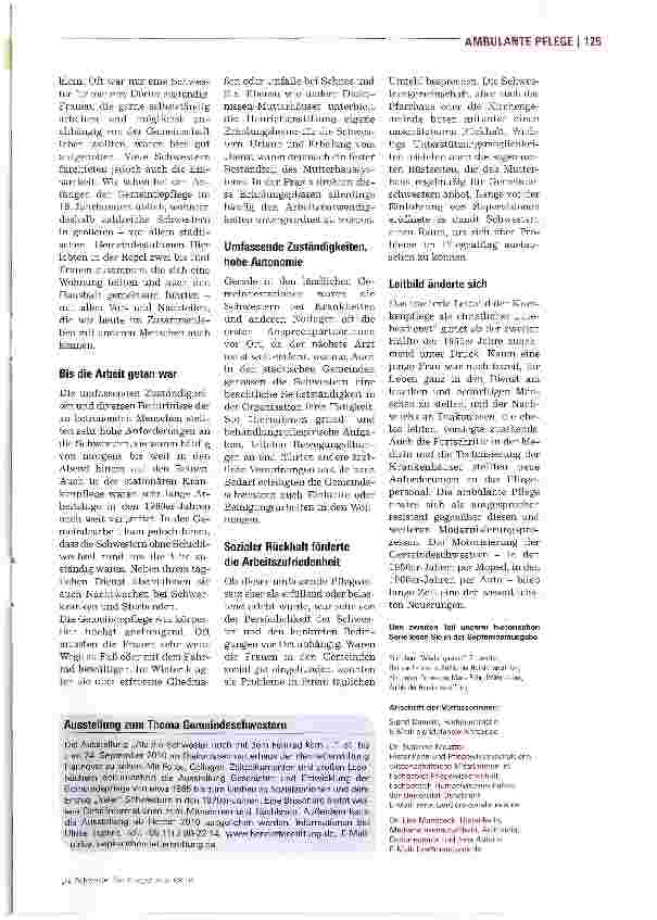 Vorschauseite 2: Gemeindeschwestern prägten das Bild
