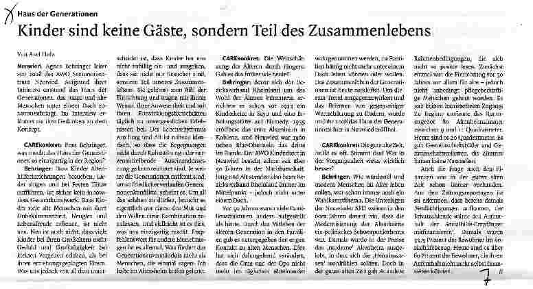 Vorschauseite 1: Kinder sind keine Gäste, sondern Teil des Zusammenlebens