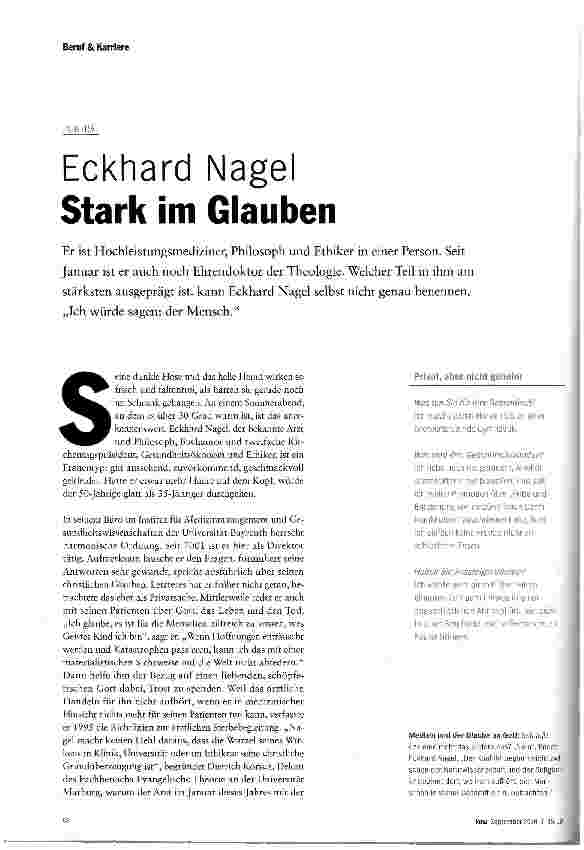 Vorschauseite 1: Eckhard Nagel Stark im Glauben