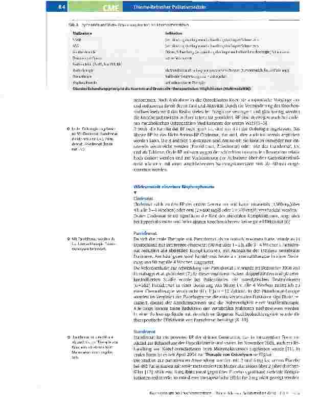 Vorschauseite 3: Verbesserung der Lebensqualität in der Palliativtherapie durch Bisphos-phonate bei Knochenmetastasen