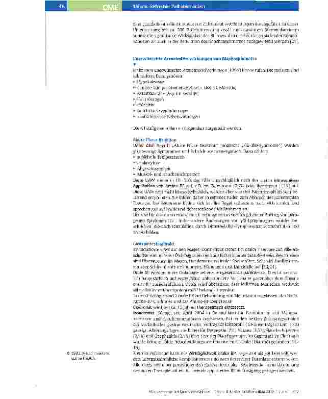 Vorschauseite 5: Verbesserung der Lebensqualität in der Palliativtherapie durch Bisphos-phonate bei Knochenmetastasen