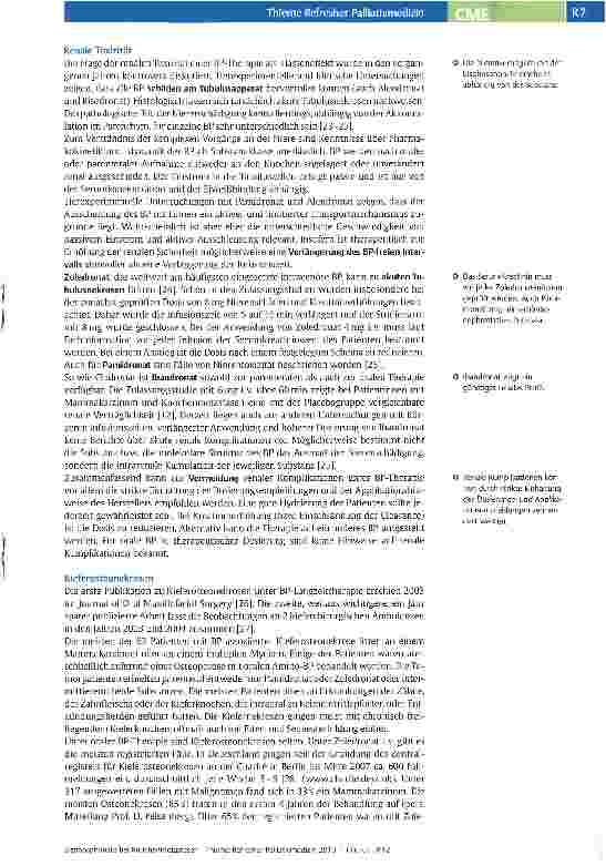 Vorschauseite 6: Verbesserung der Lebensqualität in der Palliativtherapie durch Bisphos-phonate bei Knochenmetastasen