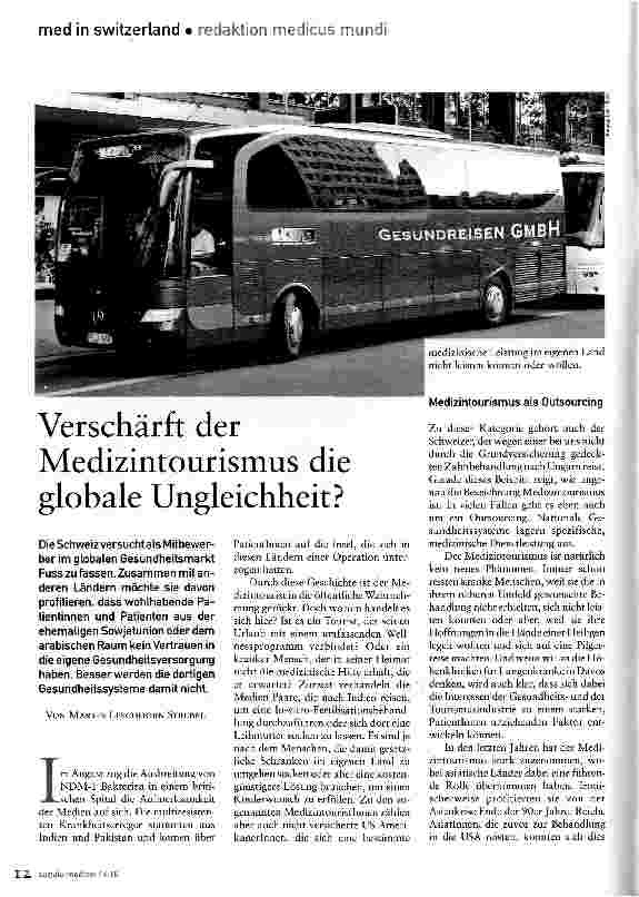 Vorschauseite 1: Verschärft der Medizintourismus die globale Ungleichheit?