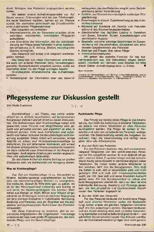 Vorschauseite 3: Modellversuch einer Pflegeplanung auf zwei Stationen - Protokoll