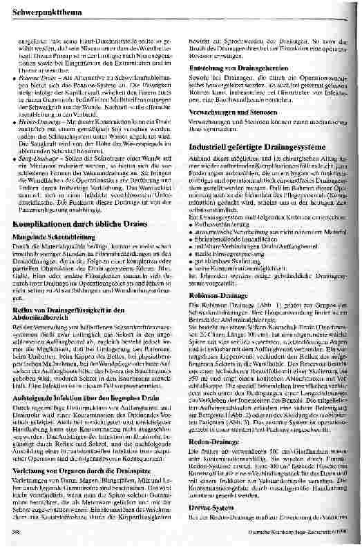 Vorschauseite 2: Abdominaldrainagen in der postoperativen Versorgung