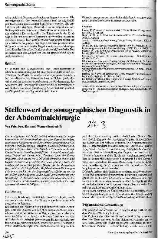 Vorschauseite 4: Abdominaldrainagen in der postoperativen Versorgung