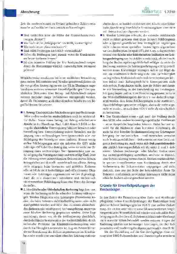 Vorschauseite 2: Abrechnungsbetrug der Krankenhäuser - Tatsache oder Fiktion?