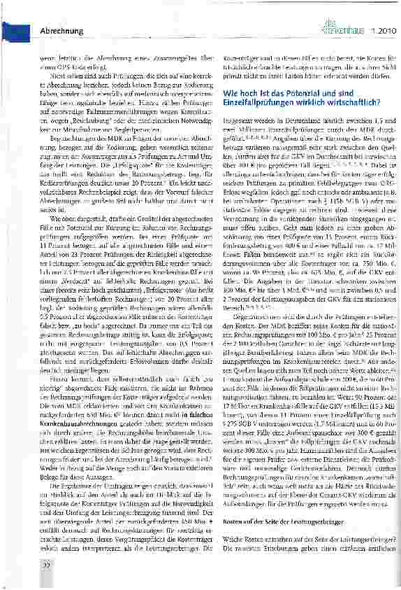 Vorschauseite 4: Abrechnungsbetrug der Krankenhäuser - Tatsache oder Fiktion?