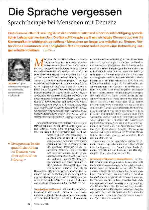 Vorschauseite 1: Die Sprache vergessen