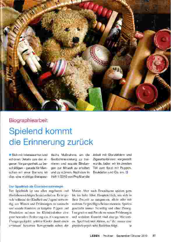 Vorschauseite 1: Spielend kommt die Erinnerung zurück