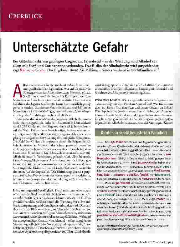 Vorschauseite 1: Unterschätzte Gefahr