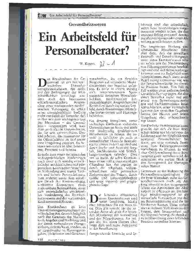 Vorschauseite 1: Arbeitsfeld für Personalberater?