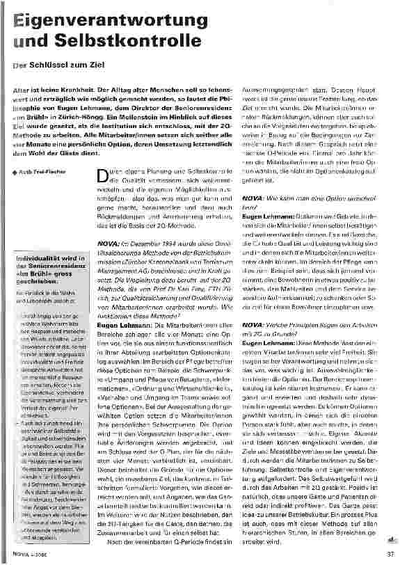 Vorschauseite 1: Eigenverantwortung und Selbstkontrolle Der Schlüssel zum Ziel