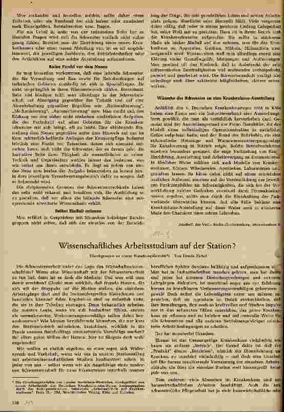 Vorschauseite 1: Wissenschaftliches Arbeitstudium auf der Station?