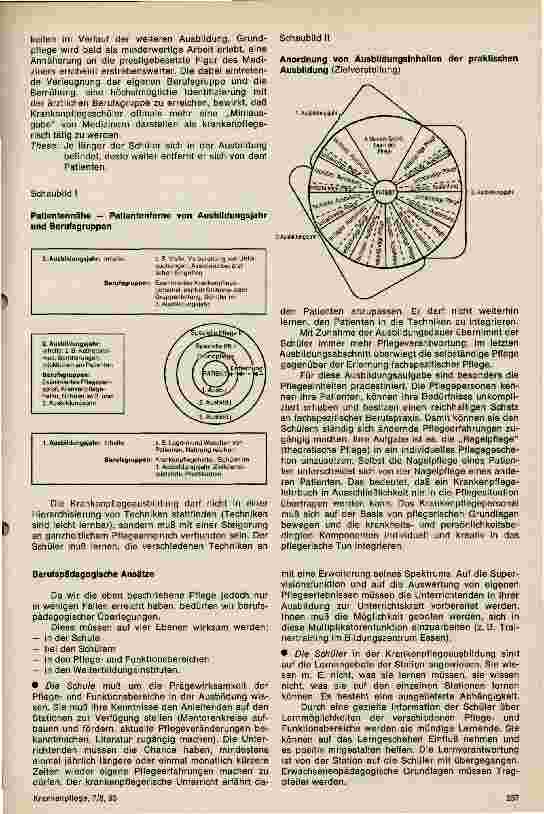 Vorschauseite 2: Gedanken und Anregungen zur praktischen Ausbildung von Schülern in den Pflegeberufen
