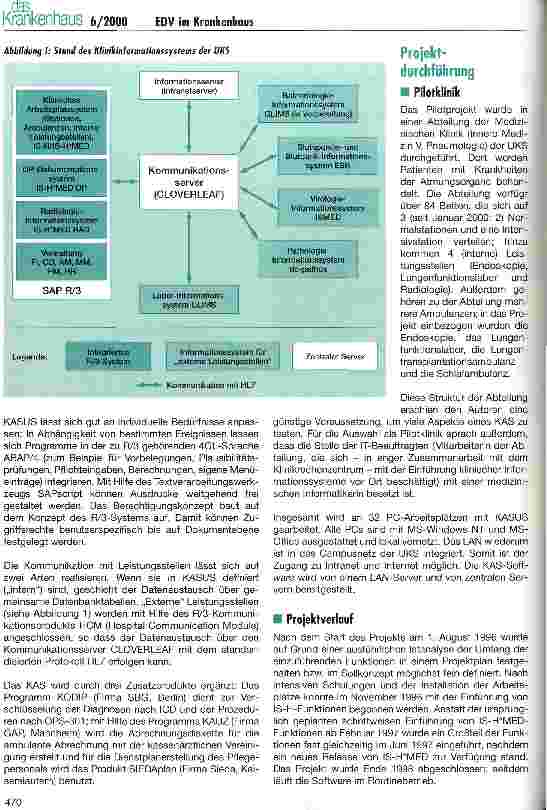 Vorschauseite 2: Das klinische Arbeitsplatzsystem IS-H/IS-H*MED Ein Erfahrungsbericht aus den Universitätskliniken des Saarlandes