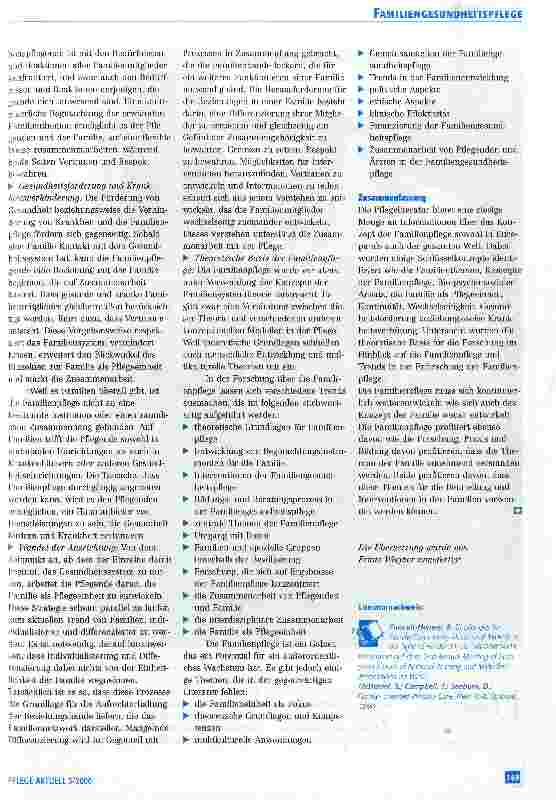 Vorschauseite 4: Die Familiengesundheitspflege in der Pflegewissenschaft