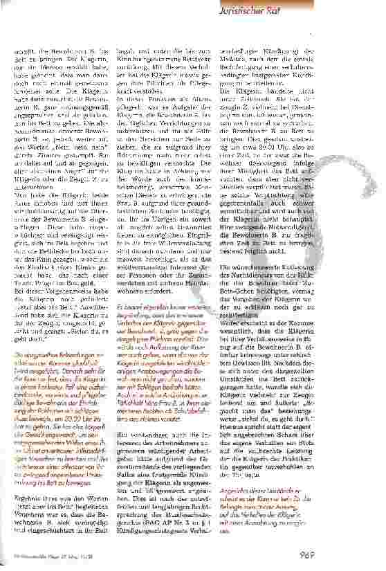 Vorschauseite 2: Kündigung für prügelnde Pflegekraft ist rechtmäßig