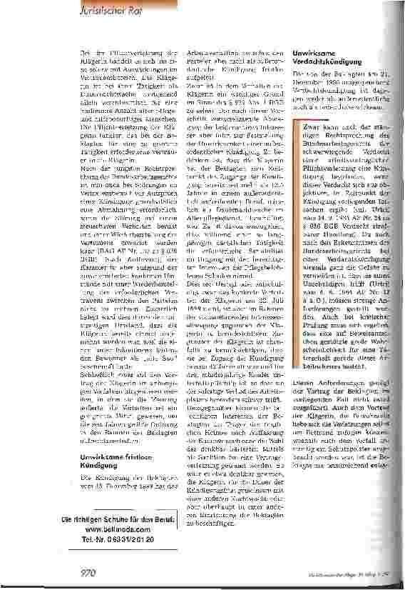 Vorschauseite 3: Kündigung für prügelnde Pflegekraft ist rechtmäßig