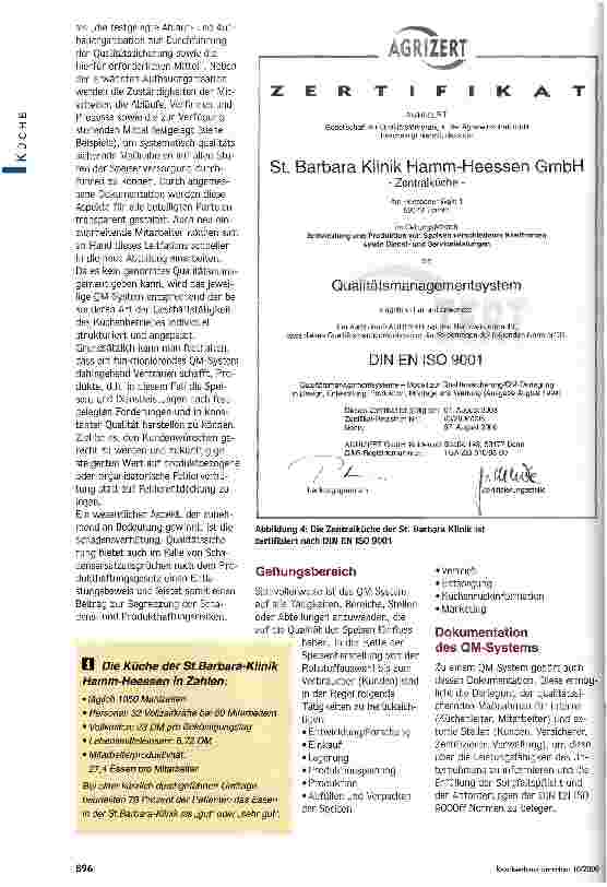 Vorschauseite 5: DIN ISO 9001 in der Krankenhausküche