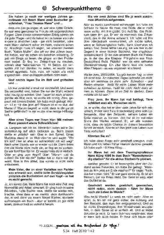 Vorschauseite 2: Inge Jens: Ich sehe seinem Entschwinden zu