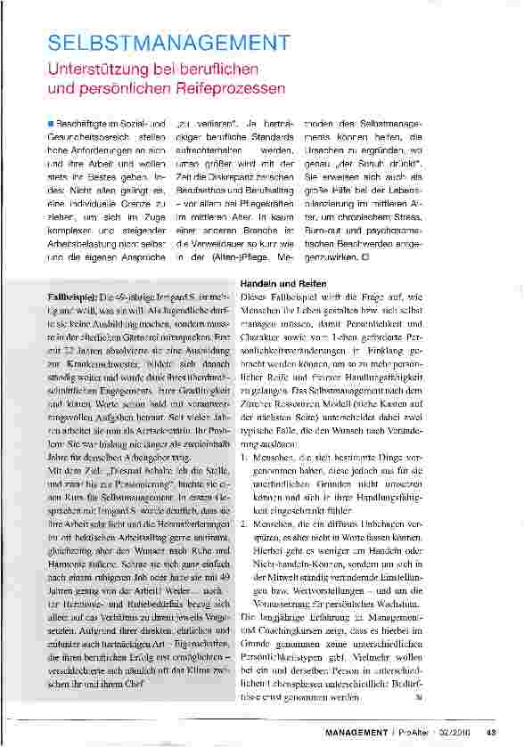 Vorschauseite 1: Unterstützung bei beruflichen und persönlichen Reifeprozessen