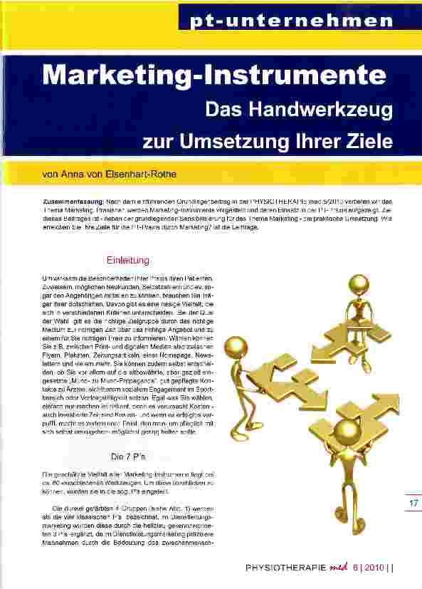 Vorschauseite 1: Marketing-Instrumente Das Handwerkzeug zur Umsetzung Ihrer Ziele