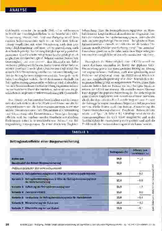 Vorschauseite 2: Bürgerversicherung als Alternative zu den aktuellen Regierungsplänen