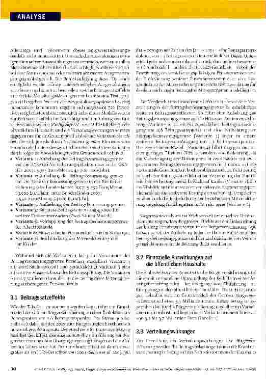 Vorschauseite 4: Bürgerversicherung als Alternative zu den aktuellen Regierungsplänen