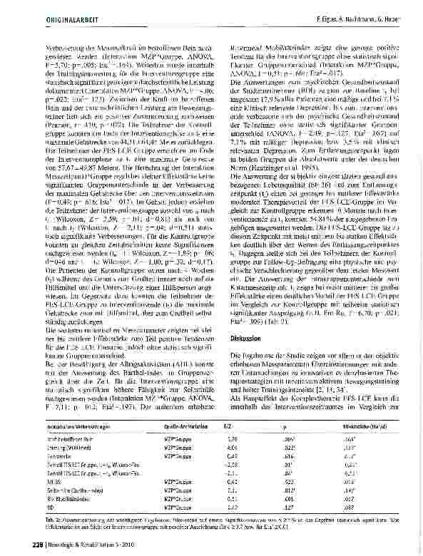 Vorschauseite 6: Funktionelle Elektrostimulation am zyklischen Beinbewegungstrainer (FES-LCE) in der stationären Rehabilitation nach zerebralem ischämischem Infarkt